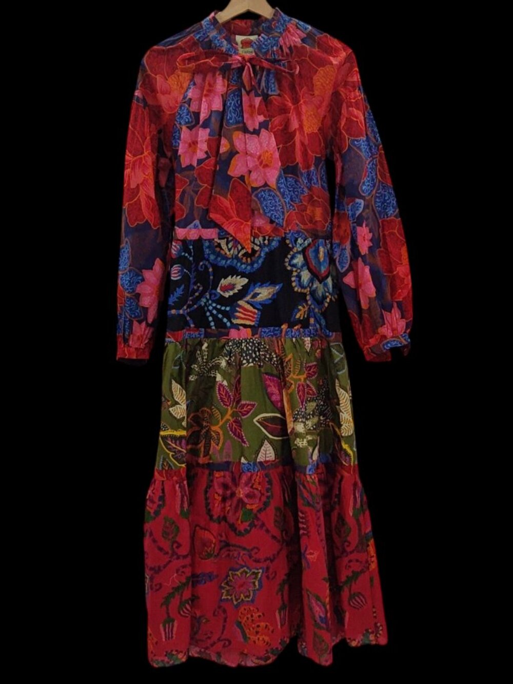 FARM Rio NWT Mixed Flower Prints Maxi Dress Multi S - Picture 3 of 10